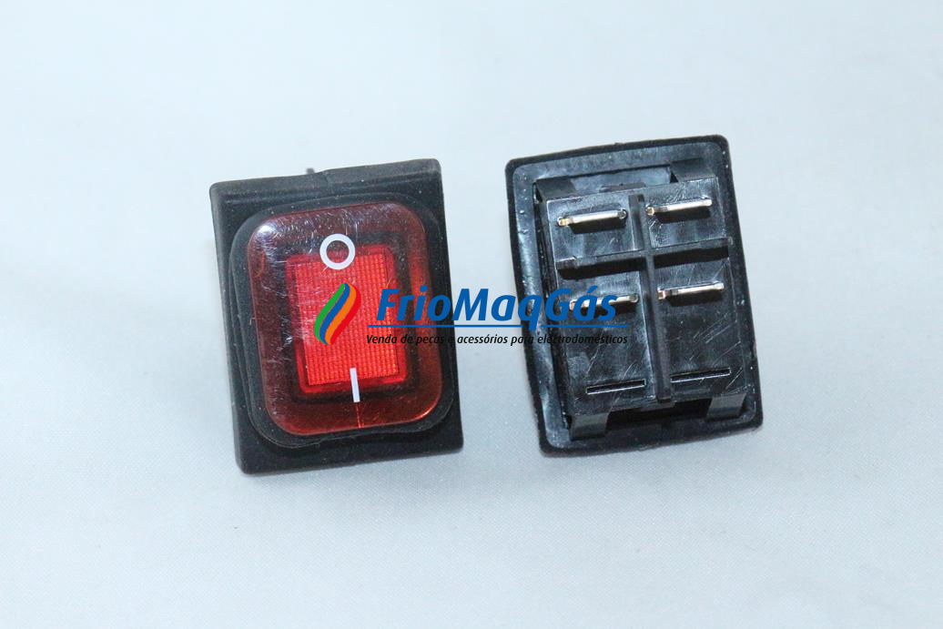 Interruptor vermelho c/ fole