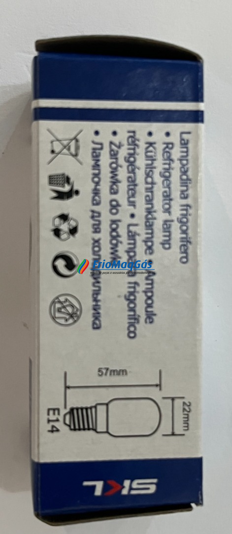 Lâmpada Frig. E14 15W