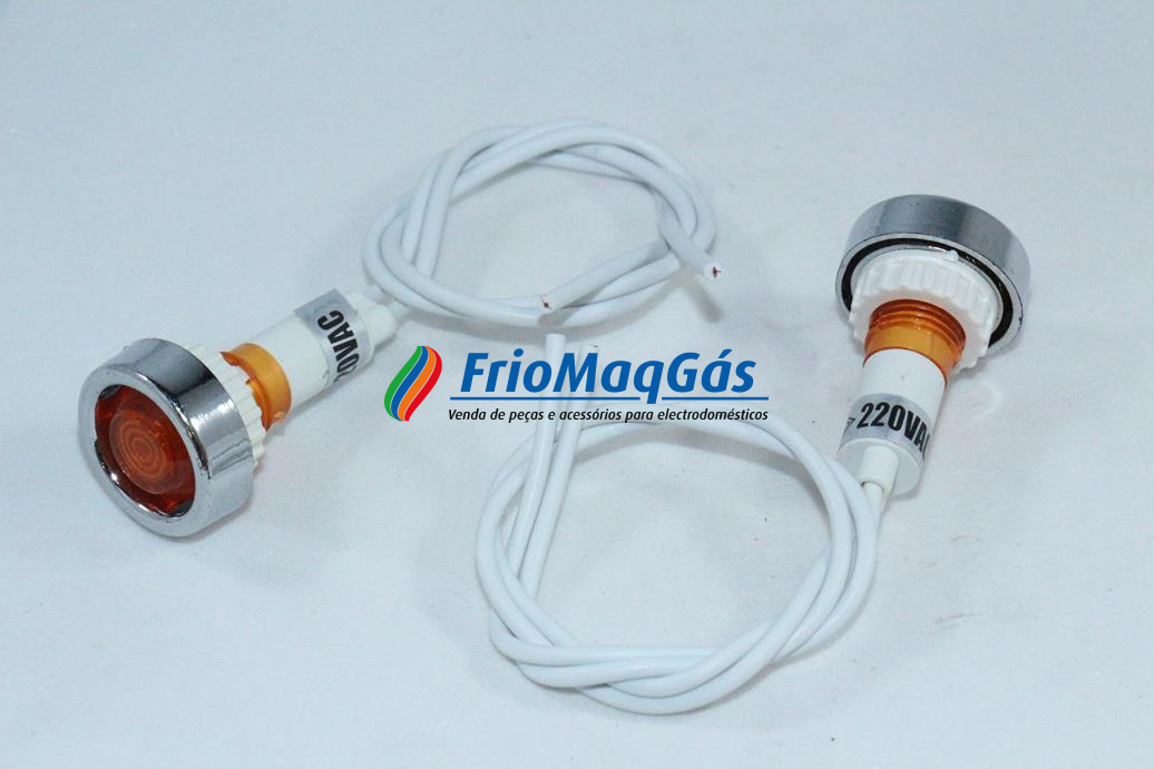 Sinalizador c/ fio cromado 10mm laranja
